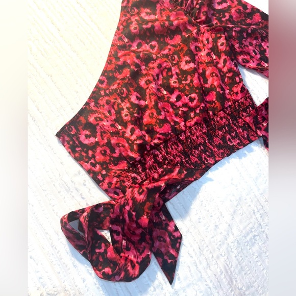 🩷✨NWT Leith Long Sleeve One‎ Shoulder Tie Top Blouse✨🩷 - Picture 8 of 10